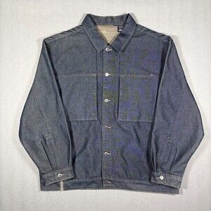 Vintage Y2K Mecca USA Jean Therapy Black Denim Jacket Oversized Men's Size XXL